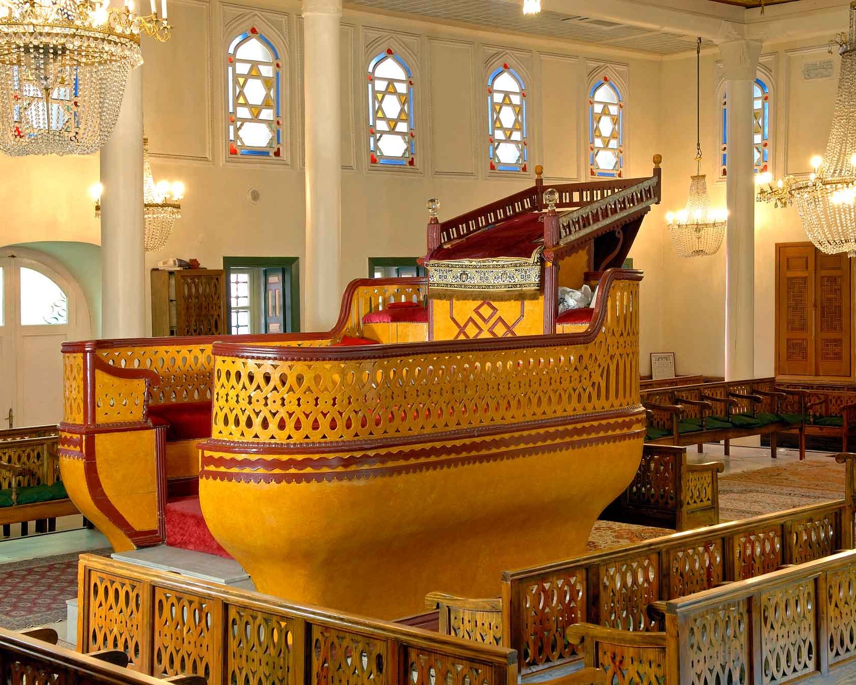 The Arc Shaped Tevah of Ahrida Synagogue