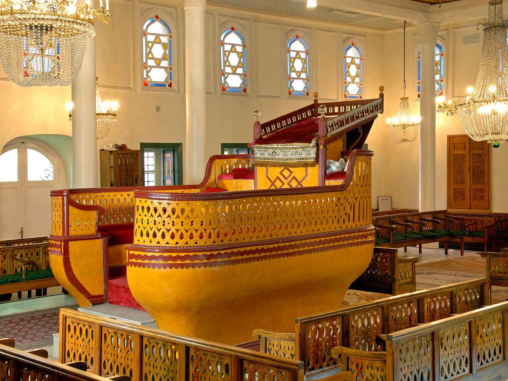 The Arc Shaped Tevah of Ahrida Synagogue